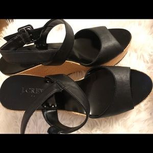 J. Crew Black Wedges